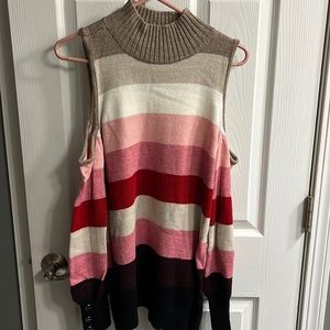 Cold shoulder sweater